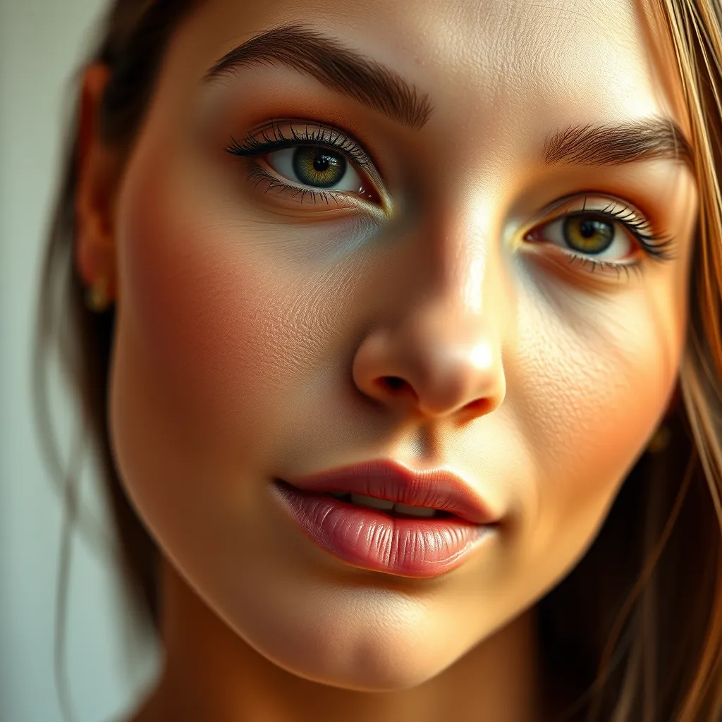 A close-up of a woman's face, showing youthful, glowing skin with a natural, healthy complexion. The background should be soft and blurred, highlighting the skin's radiance. The image should convey a sense of confidence and beauty.